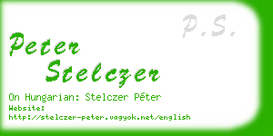 peter stelczer business card