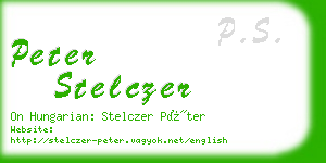 peter stelczer business card